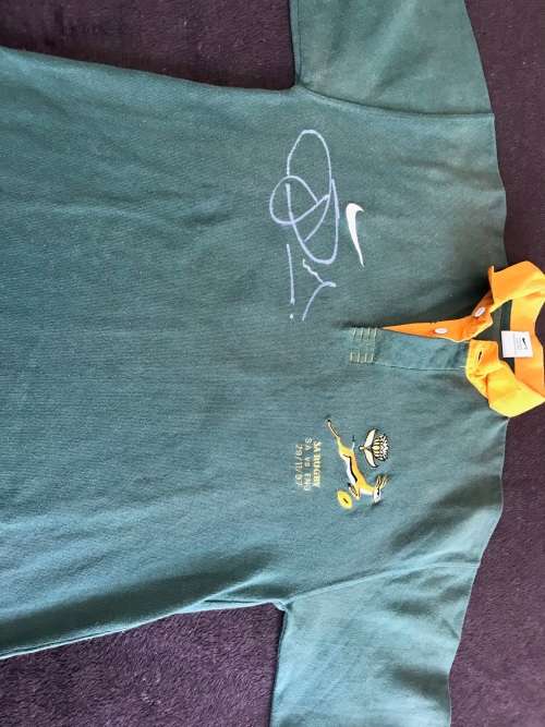 Springbok Matchworn Jersey ( James Smal ; no 14 )