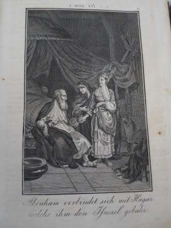 BEAUTIFUL GERMAN BIBLE 1848, LEATHER BOUND WITH 62 ENGRAVINGS