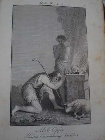 BEAUTIFUL GERMAN BIBLE 1848, LEATHER BOUND WITH 62 ENGRAVINGS