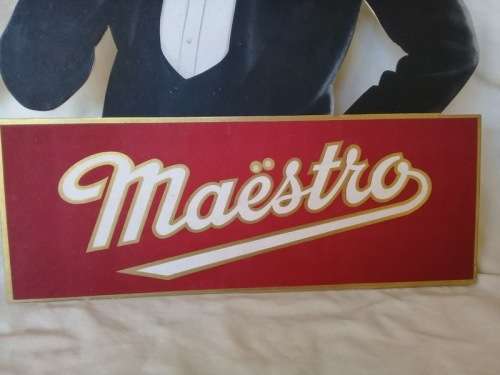 Rare Maestro Cigar Cardboard Shop Display circa 1930 ( 44 x 36 cm , never used )