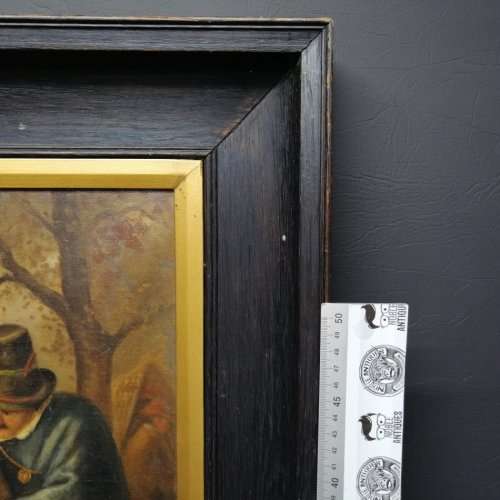 Vintage Oil on Board : De Tandmeester van Jan Steen