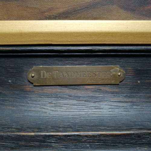 Vintage Oil on Board : De Tandmeester van Jan Steen