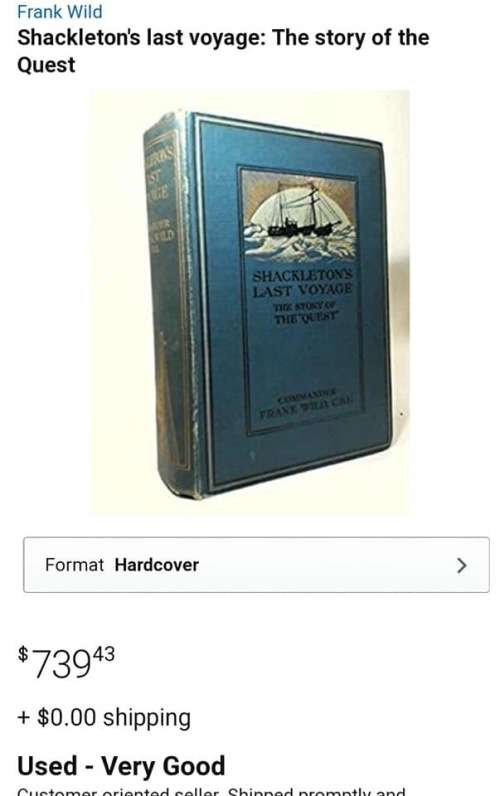 RARE BOOK: SCHAKELTON'S LAST VOYAGE: 1923 EDITION BY CASSEL & COMP.LTD