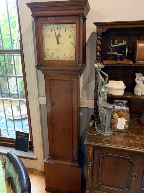 ENGLISH OAK LONGCASE CLOCK BY JOHN PAXTON ST NEOTS CIRCA 1790 ( WORKING )