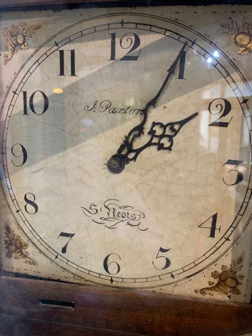 ENGLISH OAK LONGCASE CLOCK BY JOHN PAXTON ST NEOTS CIRCA 1790 ( WORKING )