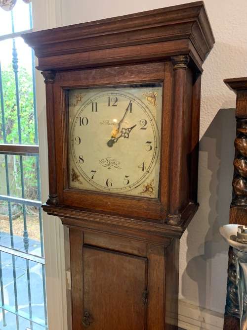 ENGLISH OAK LONGCASE CLOCK BY JOHN PAXTON ST NEOTS CIRCA 1790 ( WORKING )