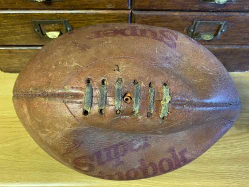 Vintage Leather Super Springbok Rugby Ball