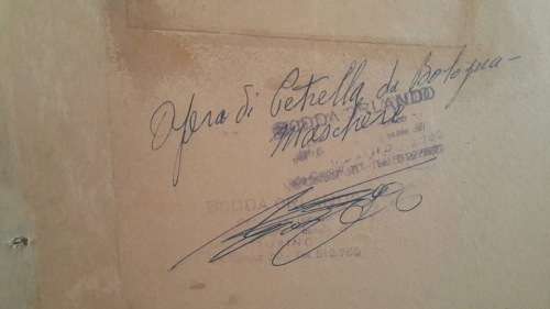 VINTAGE ITALIAN OIL ON BORD BY VITTORIO PETRELLA DA BOLOGNE BORN 1886 ( 42 X 52 CM )