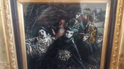 VINTAGE ITALIAN OIL ON BORD BY VITTORIO PETRELLA DA BOLOGNE BORN 1886 ( 42 X 52 CM )