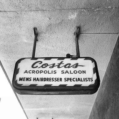 Vintage Original Barbershop Perpex / Ligthbox Sign ( 120 x 60 cm )