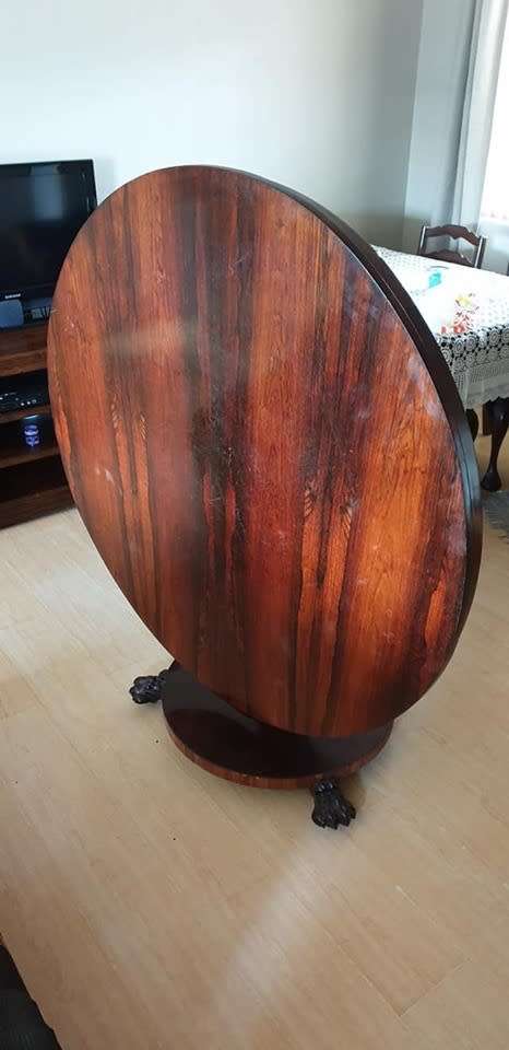 Victorian Rosewood Tilttop Table circa 1880 ( 120 x 75 cm )