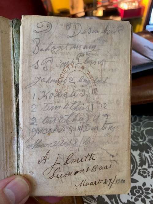 Boer War : POW Bible Box with Bible made in Bermuda 1902 ( 15 x 10 cm )