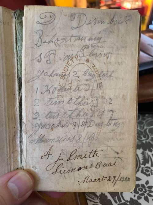 Boer War : POW Bible Box with Bible made in Bermuda 1902 ( 15 x 10 cm )