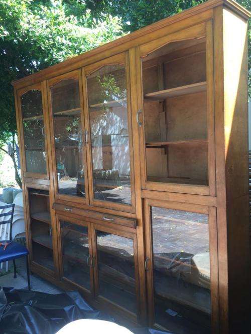 Huge Satinwood Bookcase ( 220 x 245 x 32 cm )