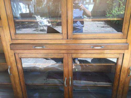 Huge Satinwood Bookcase ( 220 x 245 x 32 cm )