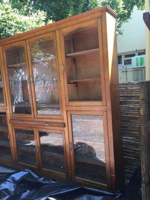 Huge Satinwood Bookcase ( 220 x 245 x 32 cm )