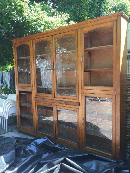 Huge Satinwood Bookcase ( 220 x 245 x 32 cm )
