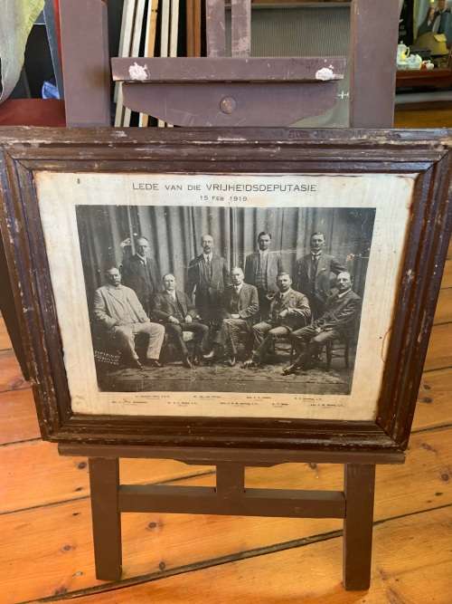 Framed picture of Die Vryheidsdeputasie circa 1919