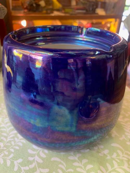 RARE CROWN DEVON TOBACCO JAR IN GOOD CONDITION ( 14 CM )