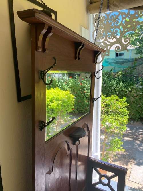 Teak Hallstand/Bench in original condition ( 196 x 112 x 40 cm )