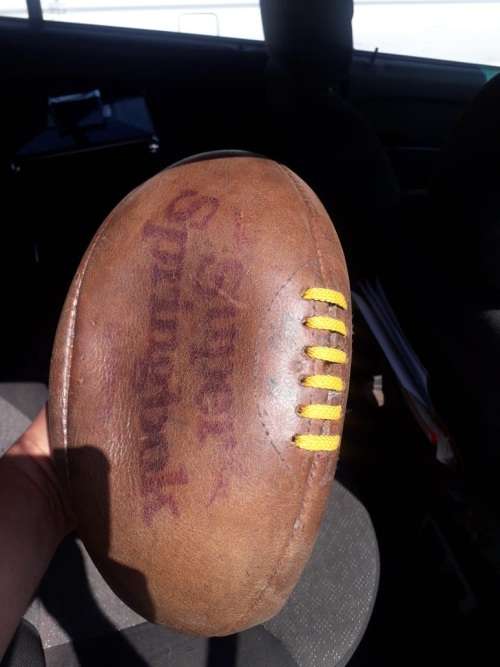 Vintage Super Springbok Leather Rugby Balll