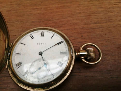 VINTAGE GOLD PLATED ELGIN POCKET WATCH