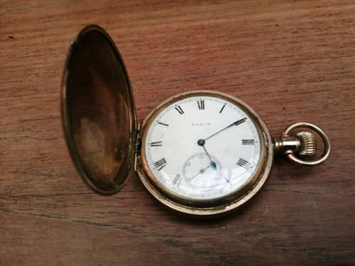 VINTAGE GOLD PLATED ELGIN POCKET WATCH