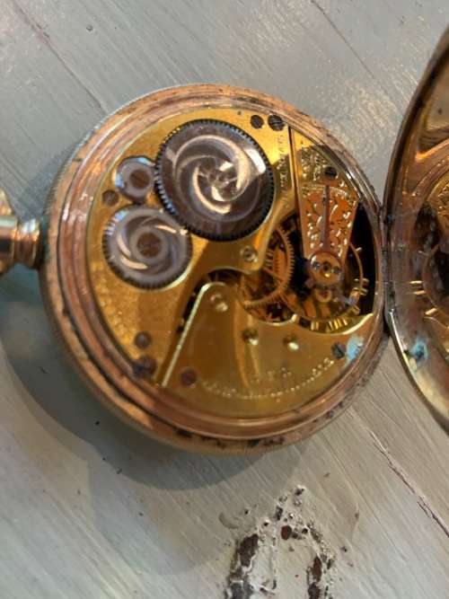 VINTAGE GOLD PLATED ELGIN POCKET WATCH