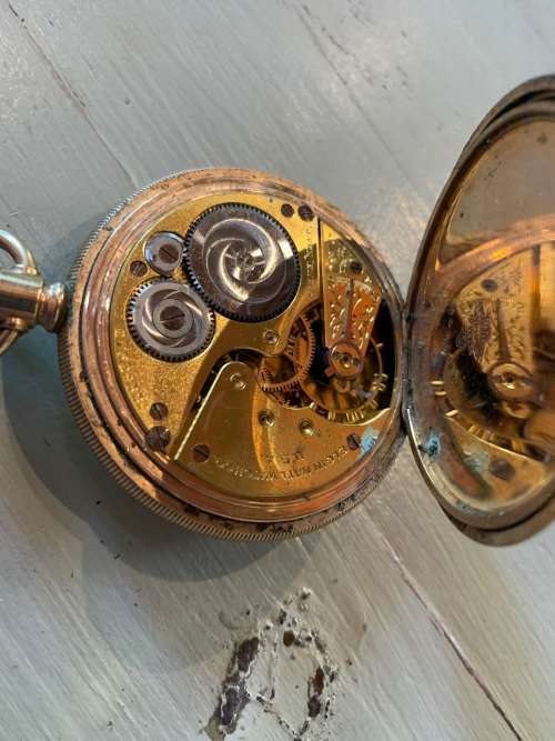 VINTAGE GOLD PLATED ELGIN POCKET WATCH