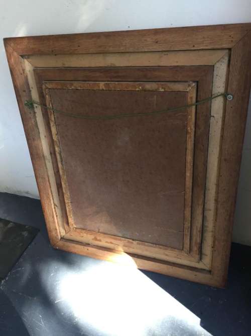 BEAUTIFUL OAK GILDED FRAME MIRROR IN GOOD CONDITION ( 80 X 70 CM )