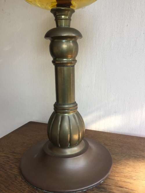 VINTAGE BRASS OIL LAMP ( WORKING ) 70 cm