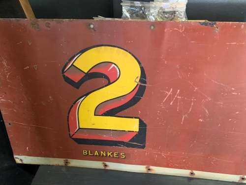 Rare Original Apartheid Train Sign ( Part of a shameful history )