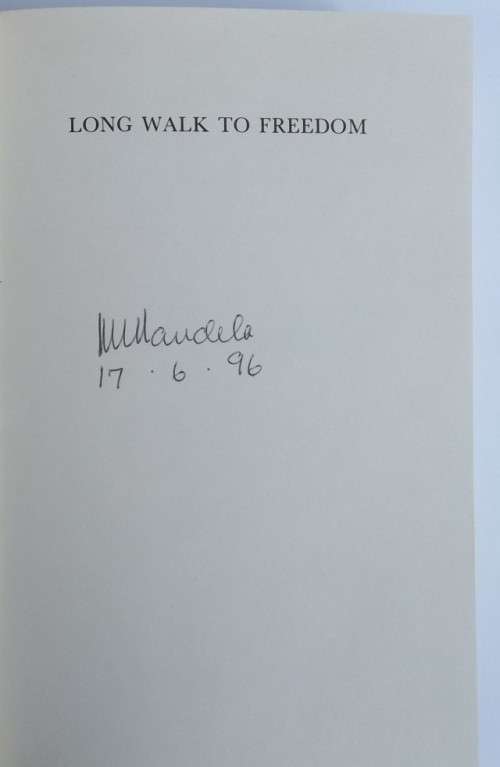Nelson Mandela Handsigned The Long Walk to Freedom with authentication