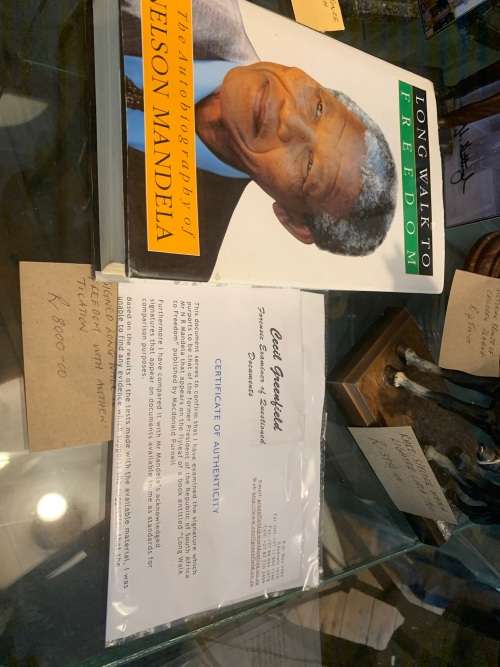 Nelson Mandela Handsigned The Long Walk to Freedom with authentication