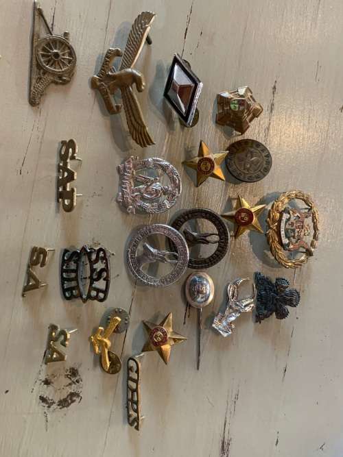 Collection of Military Pins, Badges