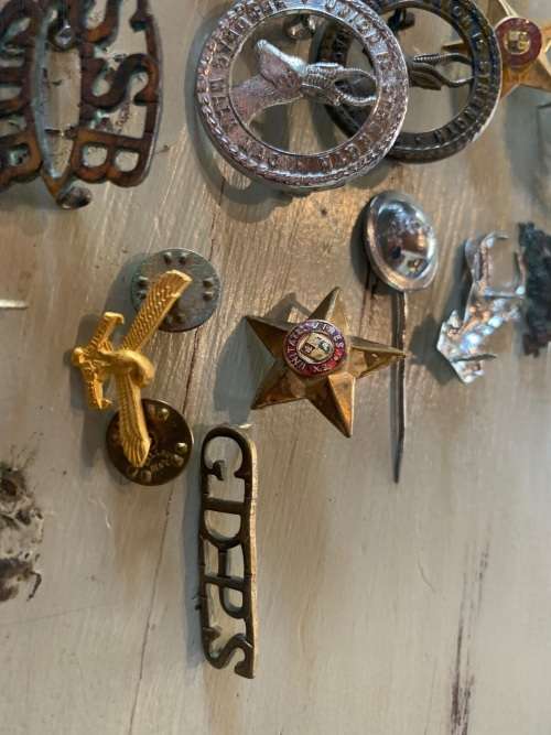 Collection of Military Pins, Badges