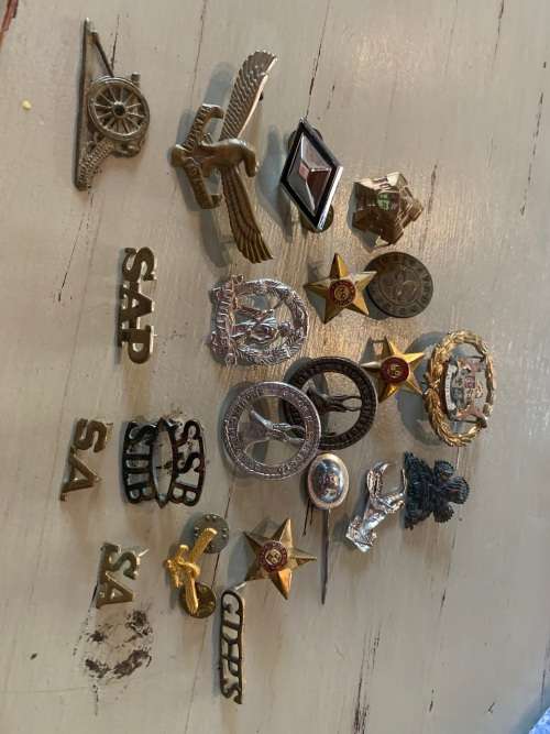 Collection of Military Pins, Badges