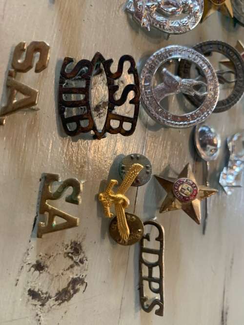 Collection of Military Pins, Badges