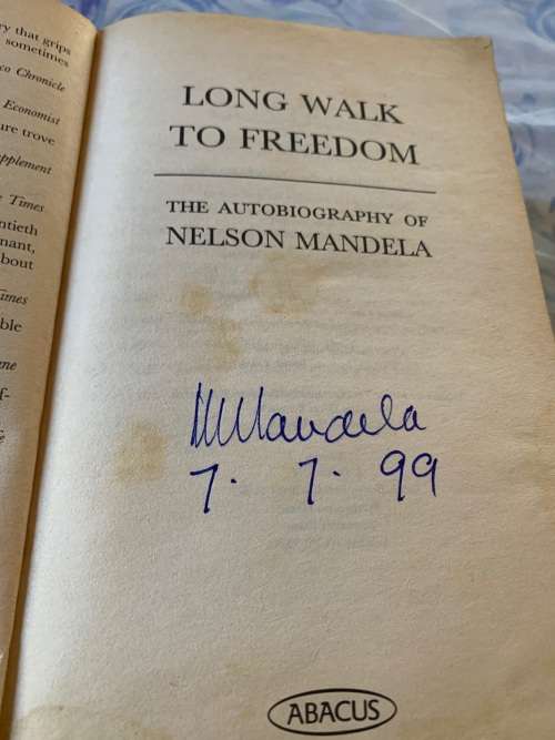 LONG WALK TO FREEDOM SOFT COVER  HANDSIGNED BY PRES.NELSON MANDELA