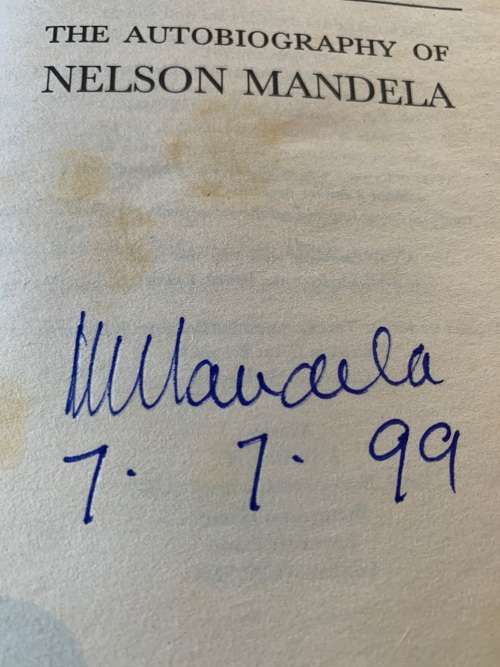 LONG WALK TO FREEDOM SOFT COVER  HANDSIGNED BY PRES.NELSON MANDELA