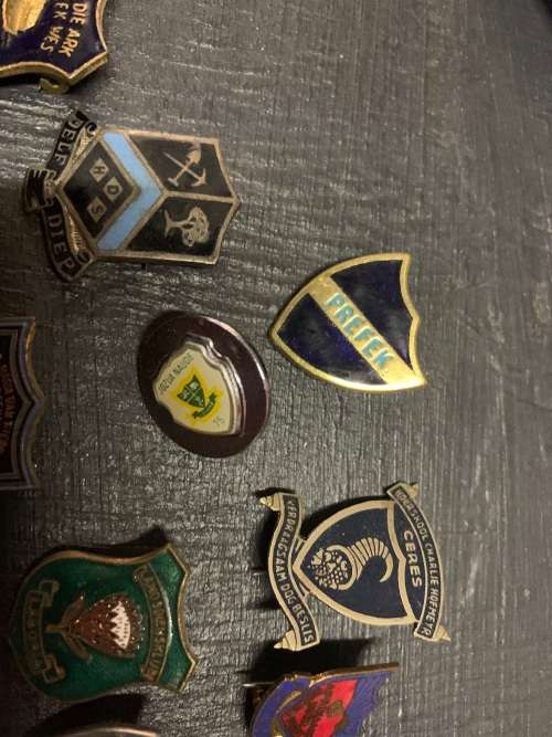 COLLECTION OF SCHOOL RELATED PINS AND BADGES