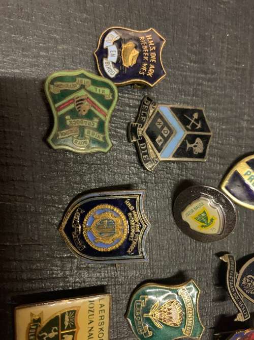 COLLECTION OF SCHOOL RELATED PINS AND BADGES
