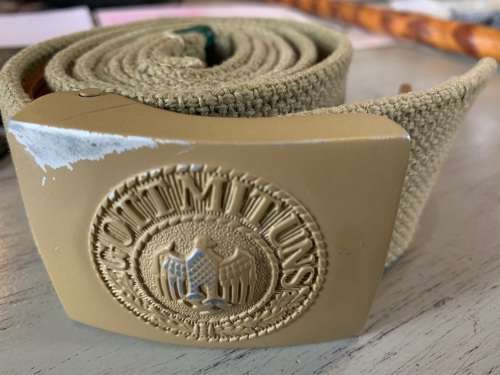 GERMAN WW 11 AFRIKA KORPS BELT AND BUCKLE ( REPRODUCTION )