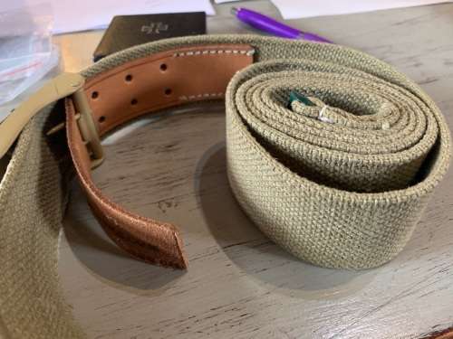 GERMAN WW 11 AFRIKA KORPS BELT AND BUCKLE ( REPRODUCTION )