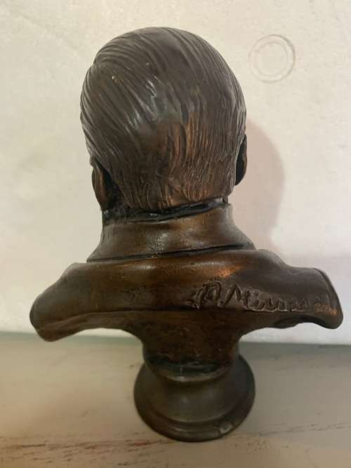 BRONZED SCULTURE OF PAUL KRUGER BY PHIL MINAAR ( 20 CM HIGH )