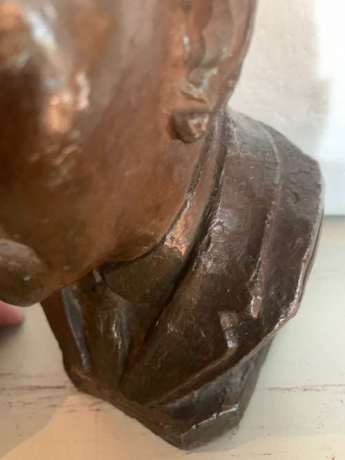 BRONZE BUST OF EUGENE MARAIS BY COERT STEYNBERG ( 20 CM )