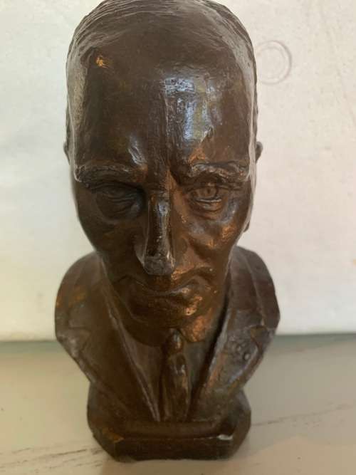 BRONZE BUST OF EUGENE MARAIS BY COERT STEYNBERG ( 20 CM )