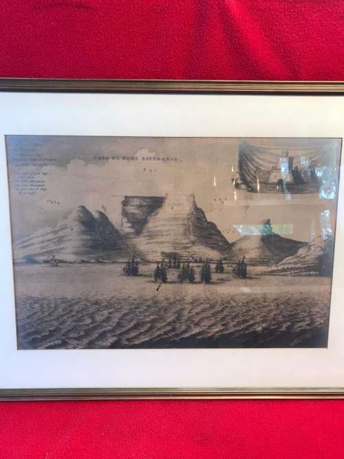 Rare Vintage Lithograph of Cape Town (63 x 48 cm )
