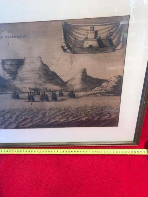Rare Vintage Lithograph of Cape Town (63 x 48 cm )