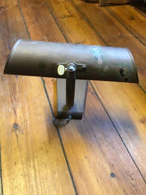 Original Brass Bankers Lamp ( 31 x 24 x 22 cm )
